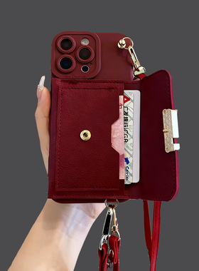 oppo适用A6Pro手机壳Reno 14 K13K12K11K10K9零钱包A1A2A3A5活力版FindX9X8X7X6X5X3红色A97A96A56A95卡包A93