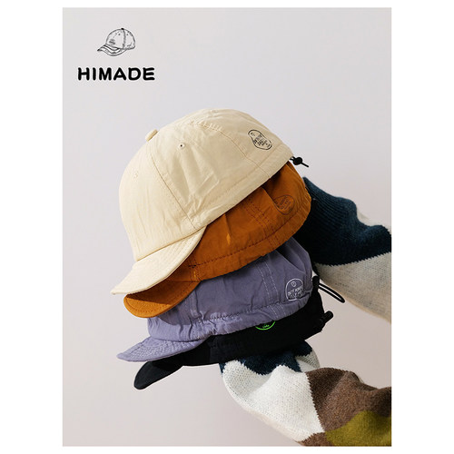 Himade日系男女短檐水洗棒球帽