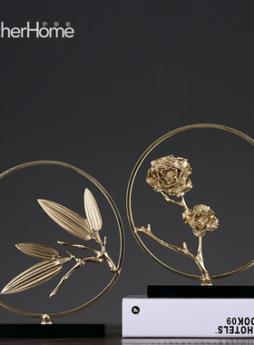 新中式风家居客厅书架摆放装饰品