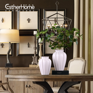 新品HH美式陶瓷花瓶 复古客厅装饰插花花器 桌面装饰品创意家居摆