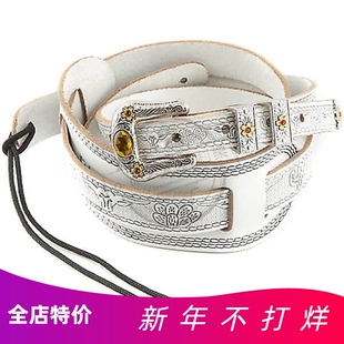 X标价9折Gretsch Tooled White Vintage吉他贝斯背带9220026000