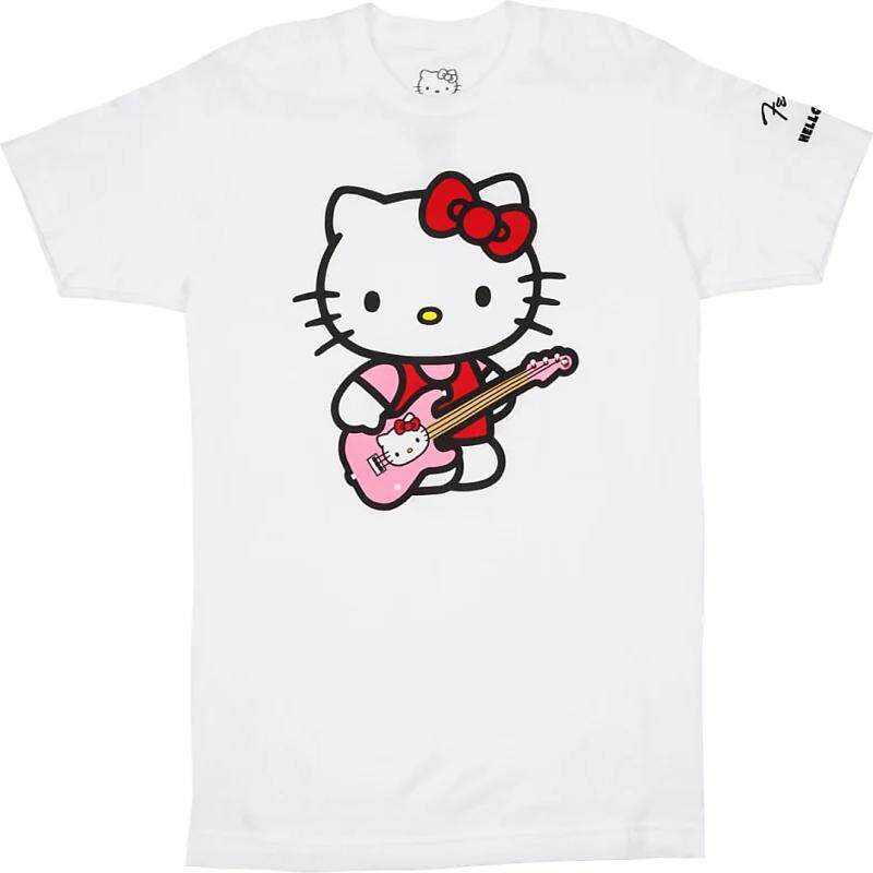 现货 Fender芬达x Hello Kitty 联名款袖标T恤日常休闲舒适男女款
