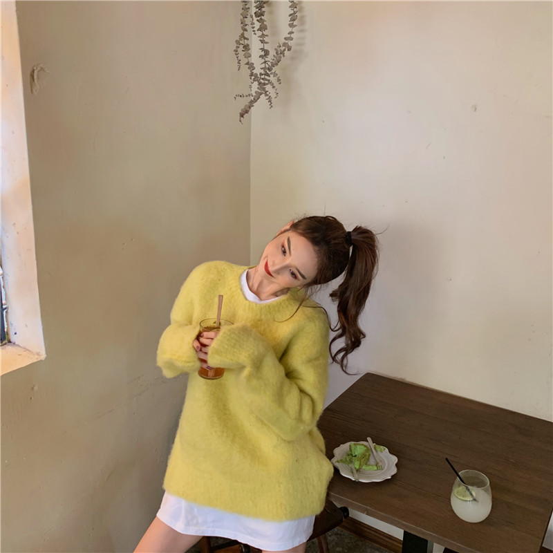 Real shot and real price Pullover loose and lovely lazy sweater