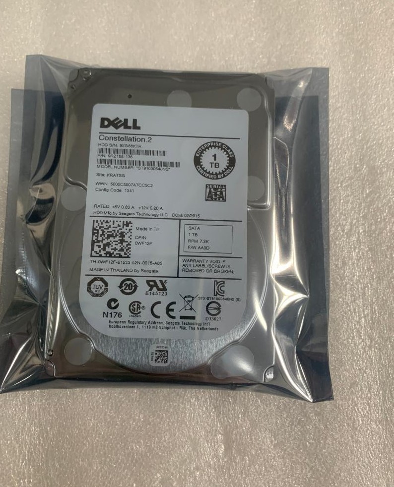 全新 Dell/希捷 ST91000640NS WF12F 1T SATA 7.2K 2.5寸 1TB硬盘