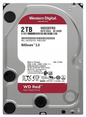 WD/西部数据WD20EFRX 2TB硬盘2T红盘64M NAS3.0西数2T红盘