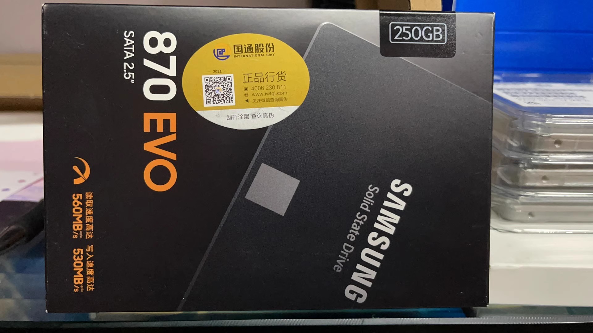 Samsung/三星 MZ-77E250B/CN 870 EVO 250G SSD固态硬盘 SATA3.0