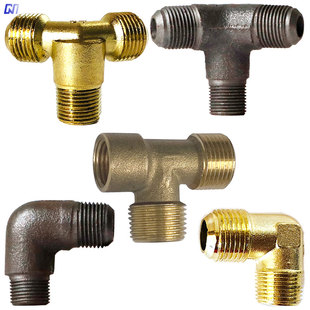 直联式双缸空压机打气泵配件大全大功率电动空气压缩机弯头转接