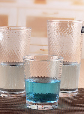 ROUPA耐热玻璃杯水杯 冰拿铁咖啡杯果汁杯蜂巢杯威士忌杯餐厅水杯