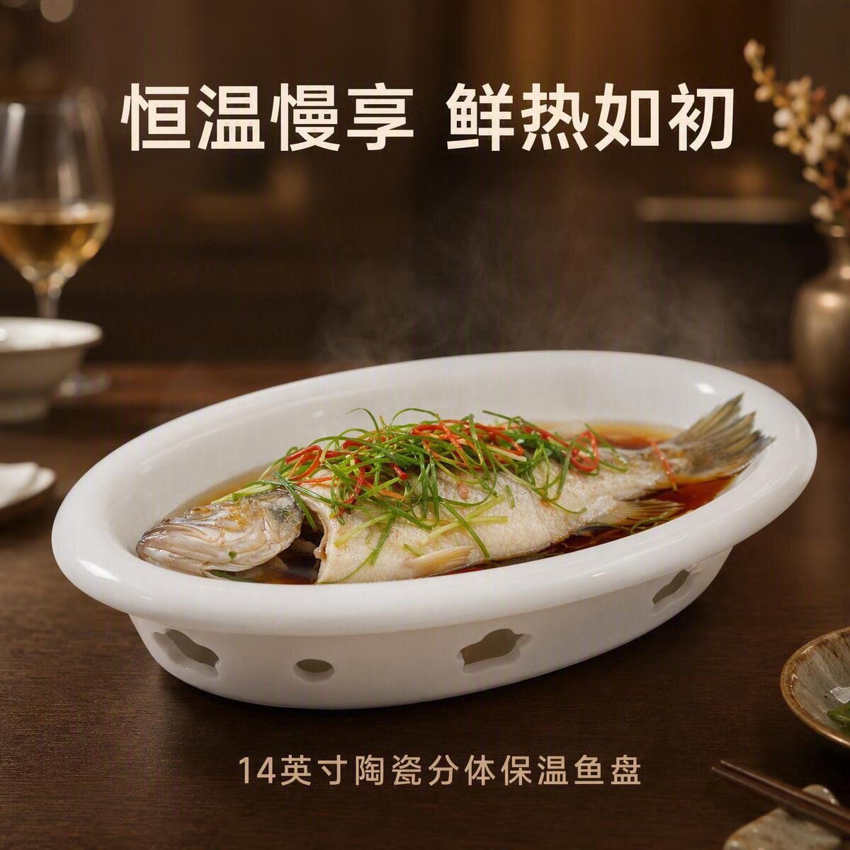 中式大号明炉鱼炉盘湘菜