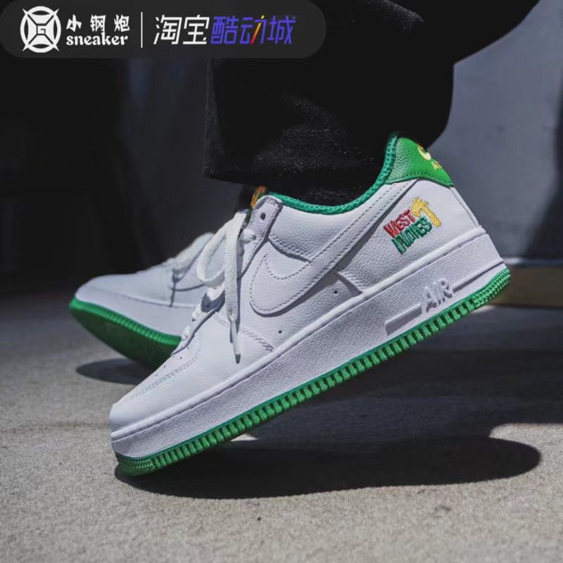 Nike Air Force 1 Low AF1白绿 空军休闲舒适经典板鞋 DX1156-100,运动鞋new,板鞋,淘宝优惠券,粉丝福利购,淘宝优惠卷