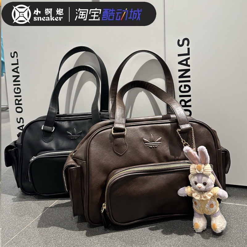 Adidas三叶草运动休闲复古PU单肩斜挎手拎包JV9277 JV9284 JV9283