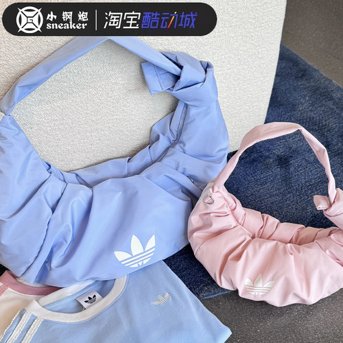 Adidas三叶草25秋女子可调节运动斜挎包云朵包牛角包KF2510KF2511