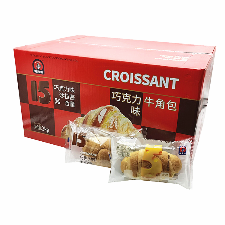 诺贝达牛角包夹心面包味零食