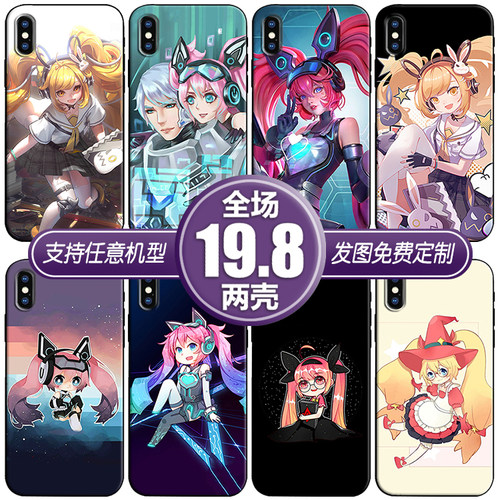 安琪拉萝莉定制适用vivox70s12荣耀60红米opporeno7手机软壳一加9