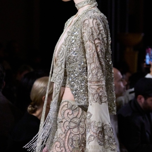 水晶流苏仙裙礼服 优雅奢华水钻刺绣鱼尾舞蹈演出服生日聚会日常