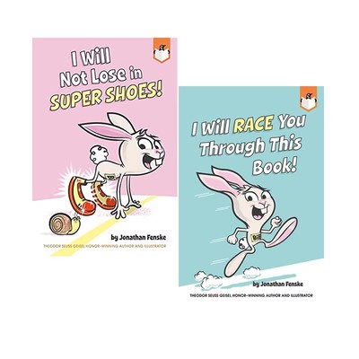 英文原版 企鹅桥梁小读本 Penguin Workshop I Will Not Lose in Super Shoe 兔子赛跑2册  橡树 Crabby 系列 同作者