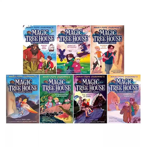 神奇树屋全彩漫画版 7册 Magic Tree House Graphic Novel 冒险故事桥梁章节漫画书儿童课外读物 英文原版