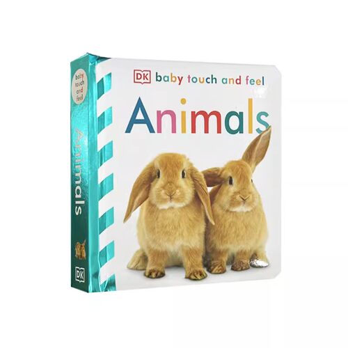英文原版 DK Baby Touch and Feel Animals 动物认知 DK触摸书 幼儿启蒙早教纸板书 撕不烂绘本