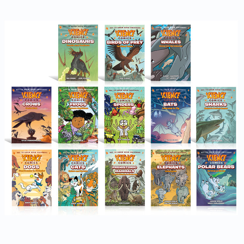 预售 Science Comics 科学大爆炸 动物世界篇 13册 麦克米伦 英文原版 9-16岁课外读物 STEM科普 非虚构类科普图像读物