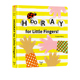 数数 Hooray Little 趣味纸板洞洞书 身体 for 动物 英文原版 Fingers 宝宝启蒙早教 3岁