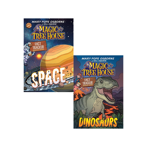 神奇树屋小百科漫画版 Magic Tree House Fact Tracker Graphic Novel 2册  科幻 儿童科幻全彩漫画