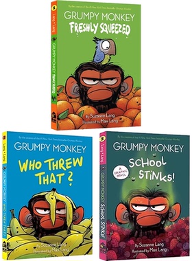 预售 英文原版 Grumpy Monkey Graphic Novels 暴怒猴漫画版 3册合售  全彩绘本图画书 情绪控制