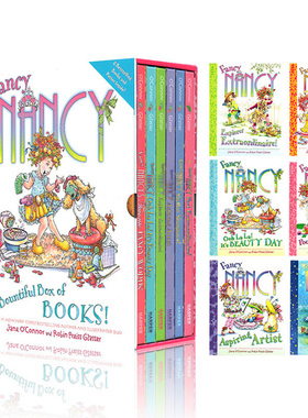 英文原版绘本 Fancy Nancy Bountiful Box of Books 漂亮的南希 礼品故事书 6册精装 送海报 小俏妞希希
