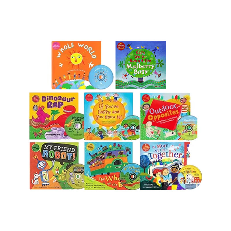 英文原版 Barefoot Books 韵文与歌谣 家庭系列 Wheels on the Bus 册附CD 英语语感启蒙 磨耳朵绘本图画书,书籍/杂志/报纸,儿童读物原版书,淘宝优惠券,粉丝福利购,淘宝优惠卷