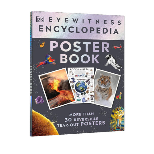 英文原版 DK目击者系列 Eyewitness Encyclopedia Poster Book  百科全书 可撕双面海报册 少儿知识探索科普百科