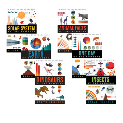 预售 英文原版 By the Numbers 系列 Steve Jenkins 史蒂夫詹金斯 6册 儿童自然揭秘科普知识类读物