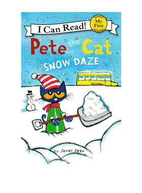 英文原版 I can read 1 Pete the Cat Snow Daze皮特猫分级读物