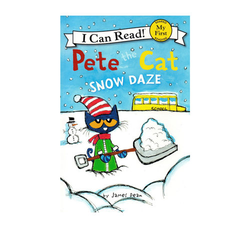 英文原版 I can read 1 Pete the Cat Snow Daze皮特猫分级读物