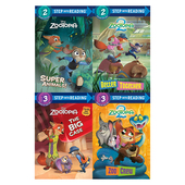 Disney into 分级阅读 绘本图画书 Step 迪士尼 Reading 4册合售 Zootopia 疯狂动物城 英文原版 预售