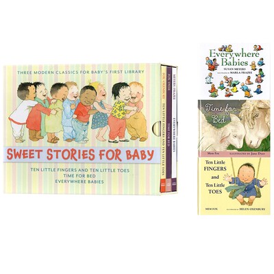 英文原版 Sweet Stories for Baby Gift Set 精装 3册盒装 幼儿启蒙绘本 Ten Little Fingers and Ten Little Toes/Time for Bed