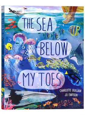 我脚下的大海 英文原版 The Sea Below My Toes 精装大开本折叠书 双面超长拉页科普绘本 获奖插画大师Yuval Zommer
