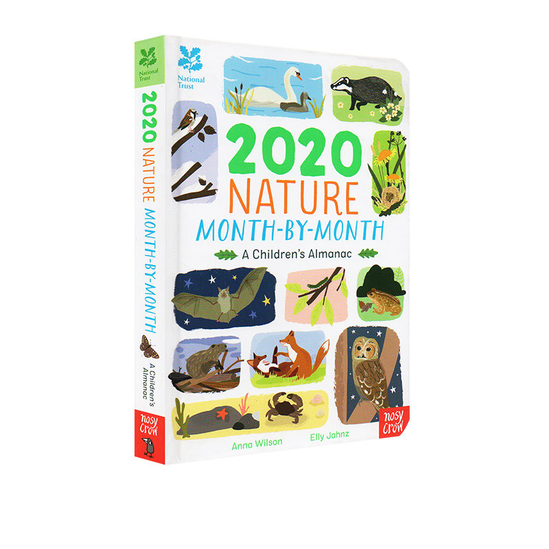 英文原版 National Trust 2020 Nature Month-By-Month A Children's 英国国家名胜古迹信托 大嘴鸟 合作款 2020年自然年鉴 精装