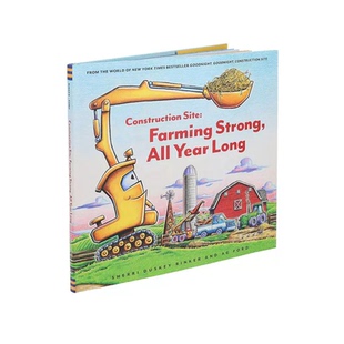 晚安工地上 All Construction 英文原版 儿童启蒙认知图画故事书 Strong Farming Year 精装 车系列新品 Long Site