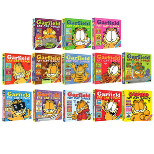 Garfield Jim 趣味幽默漫画 Cat Fat 经典 儿童图画故事书 加菲猫英文原版 Pack 13册39个故事三合一 漫画 书籍 Davis进口原版