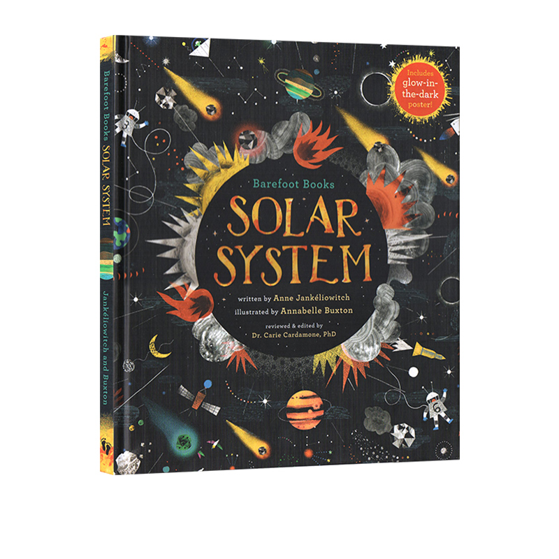 英文原版 Barefoot Books Solar System 太阳系 翻翻书 附超大海报 精装 启蒙绘本 STEM课外阅读绘本图画书 Barefoot 光脚丫出版社