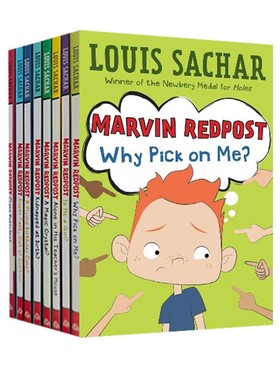 Marvin Redpost 麻烦精马文 8册 英文原版初级章节书 纽伯瑞奖 Holes别有洞天同作者 Louis Sachar