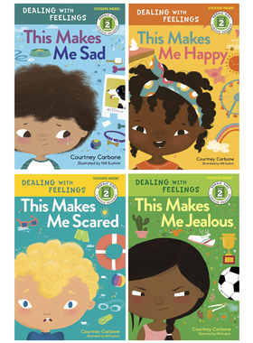 英文原版 This Makes Me Happy/Scared/Sad/Jealous 学会处理情绪 儿童分级读物 心理健康情感认知 绘本图画书