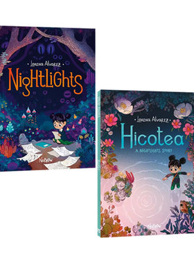 英文原版 午夜的光 2册合售 Nightlights 桥梁全彩漫画图像小说 Lorena Alvarez