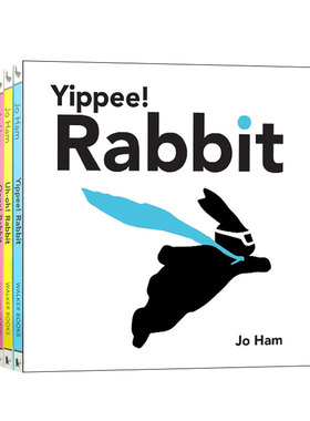 英文原版 Jo Ham’s Rabbit 系列 3册 精装合售 Oops!/Uh-oh!/Yippee! Rabbit 哎呀!兔子儿童英语绘本图画书 Walker 小熊点灯