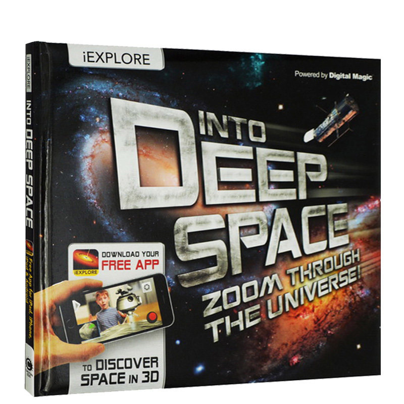 英文原版 iExplore-Into Deep Space 科学跑出来系AR系列 宇宙 3D实境互动书
