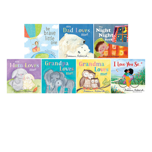 英文原版 Marianne Richmond 7册合售 纸板书 爸爸妈妈爷爷奶奶对我的爱 My Mom Loves Me! 温馨家庭暖心教育绘本