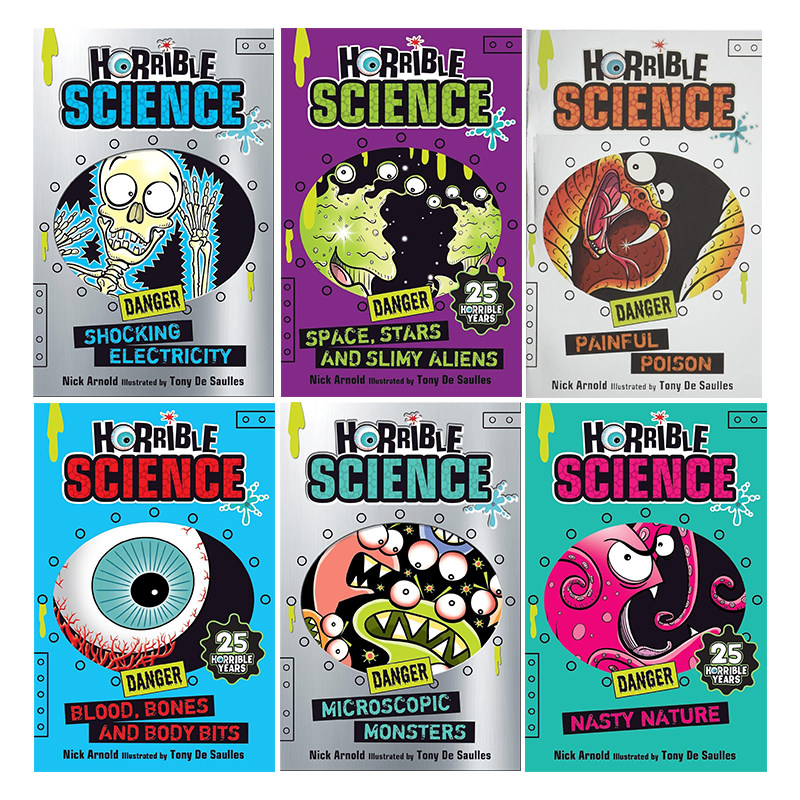 预售 英文原版 可怕的科学 新版 Horrible Science 6册 儿童桥梁章节读物 可怕的历史地理数学同系列 课外科普读物