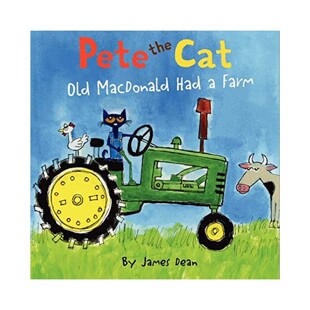 预售 英文原版 Pete the Cat: Old MacDonald Had a Farm 皮特猫 老麦克唐纳有个农场 精装绘本 韵文童谣 儿童启蒙图画故事书
