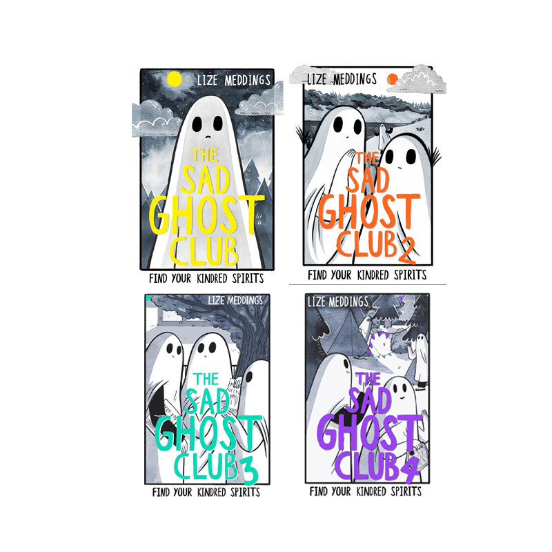 预售 英文原版 The Sad Ghost Club Volume 伤心幽灵俱乐部 4册 Lize Meddings 青少年情感治愈全彩漫画小说 英文课外阅读读物