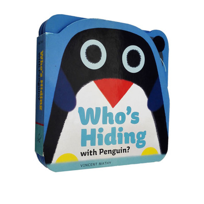 英文原版 Who's Hiding with Penguin 谁在捉迷藏 纸板造型书 儿童启蒙认知绘本 Chronicle出品