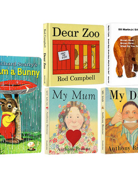 英文启蒙绘本5册 My Mum 我妈妈 My Dad 我爸爸 Brown Bear 棕熊 Dear Zoo 亲爱的动物园 I Am a Bunny 我是一只兔子
